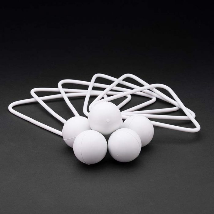 rubber screen balls and triangular tray cleaners